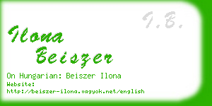 ilona beiszer business card